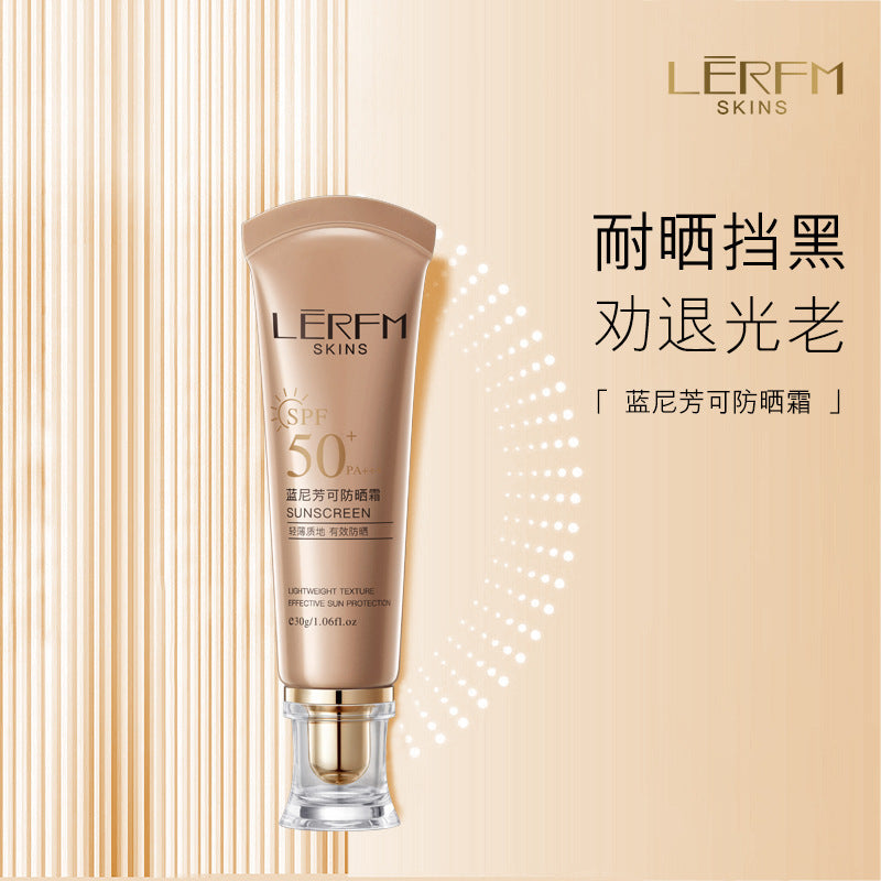 LERFM  Fangke SunscreenSPF50+PA+++30gMilitary Training Summer High-Power Sun Protection Skin Care Easy to Put on Makeup Portable