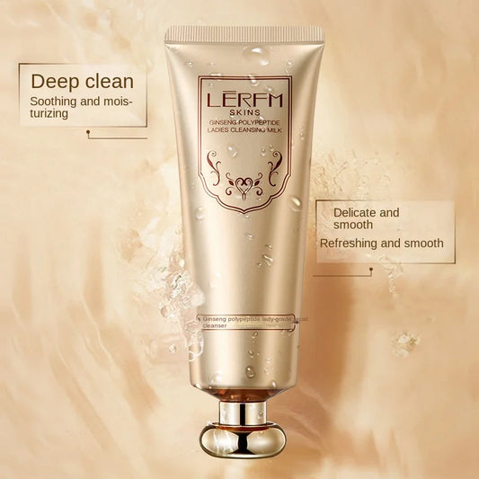 LERFM  Fangke Ginseng Polypeptide Lady Grade Facial Cleanser100gMild, Clean, Hydrating, Foam Facial Cleanser