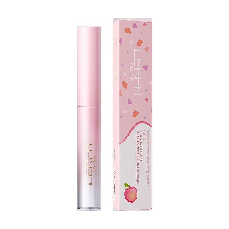 LERFM  Fangke Shea Butter Peach Moisturizing Lip Guard Milk Lipstick Base Moisturizing Exfoliating Lipstick Powder Tender Lip Gloss