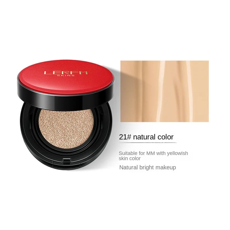 LERFM  Fang Ke Hua Yang Holding Makeup Flawless Air Cushion Lightweight Breathable Natural Nude Makeup Brightening Skin Color Collagen CreamBBFrost