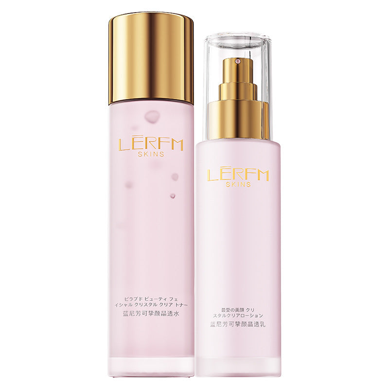 LERFM  Fangkezhi Crystal Transparent Toner and Lotion Two-Piece Set120ml/100mlEssence Moisturizing Lotion Wholesale