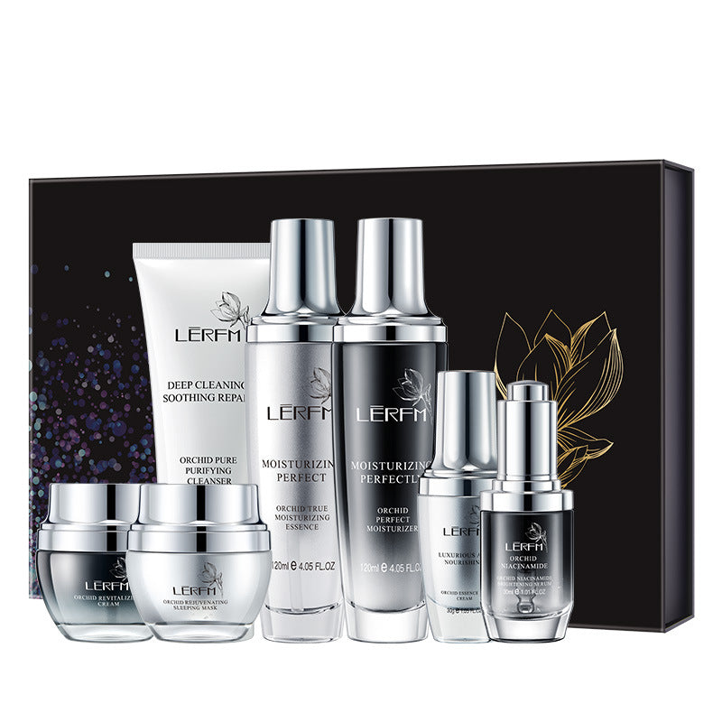 LERFM  Fangke Orchid Ultimate Skin Penetration Seven-Piece Skin Care Product 7 Set Moisturizing Autumn and Winter Box