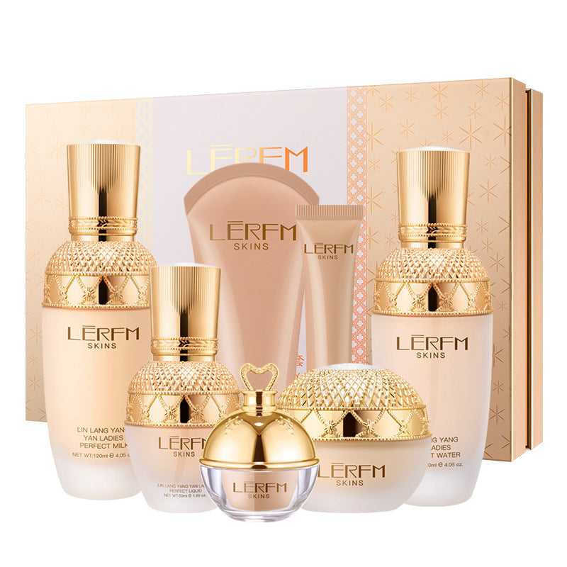 LERFM  Fangke Linlang Beauty Lady Seven-Piece Moisturizing Skin Care Products Set Box Winter Use Factory Delivery