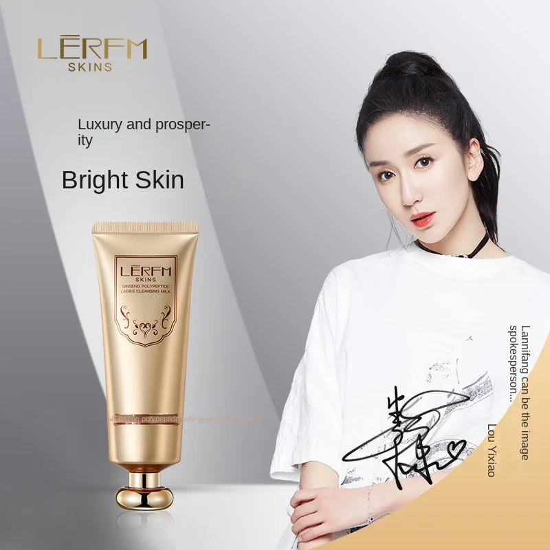 LERFM  Fangke Ginseng Polypeptide Lady Grade Facial Cleanser100gMild, Clean, Hydrating, Foam Facial Cleanser