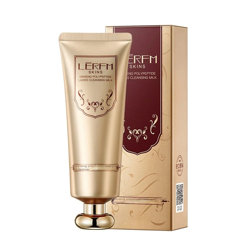 LERFM  Fangke Ginseng Polypeptide Lady Grade Facial Cleanser100gMild, Clean, Hydrating, Foam Facial Cleanser