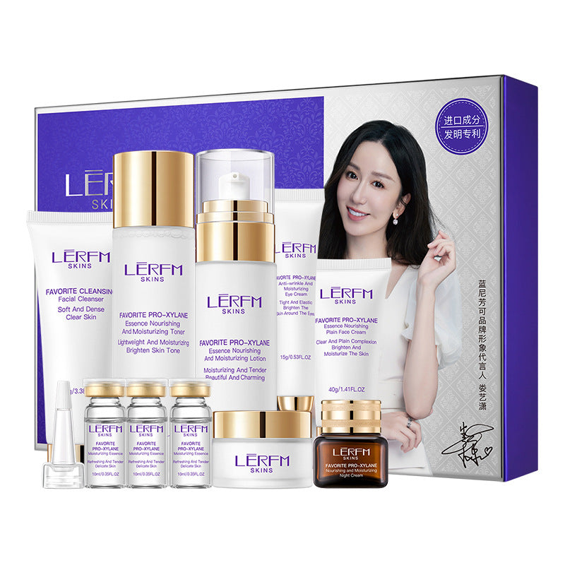 LERFM  Fangke Pet Glass Color for Nourishing and Moisturizing 10 Pcs Set Moisturizing Facial Set Box Factory Wholesale Delivery