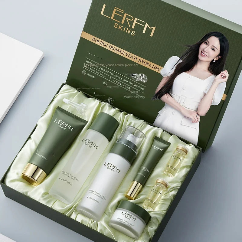 LERFM Fangke Double Truffle Yeast Moisturizing Seven Piece Set Summer Skin Care Moisturizing Kit Factory Direct Sales