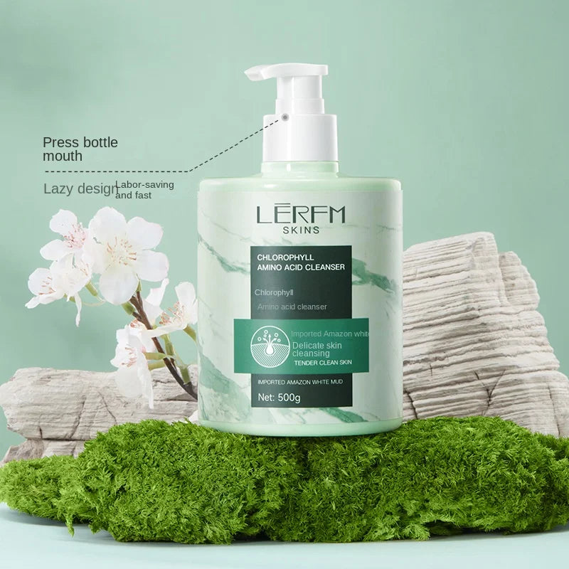 LERFM Aromatic Chlorophyll Amino Acid Facial Cleanser500gGentle and Clean Hydrating Facial Cleanser Skin Care Products Wholesale for Women