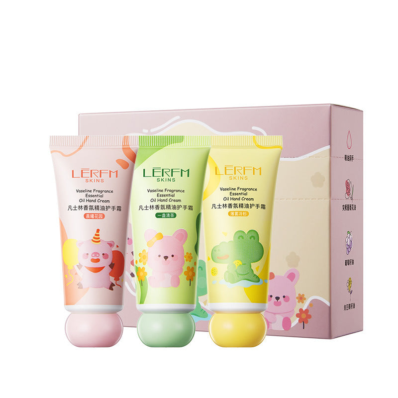 LERFM  Fangke Vaseline Fragrance Essential Oil Hand Cream Sets of Boxes Lasting Fragrance Moisturizing Autumn and Winter Skin Care Products