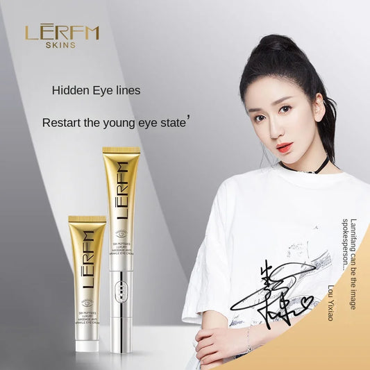 LERFM  Fangke Six Peptide Luxury Massage Anti-Wrinkle Eye Cream Firming Fading Wrinkle Eye Lines Eye Bags and Dark Circle Moisturizing