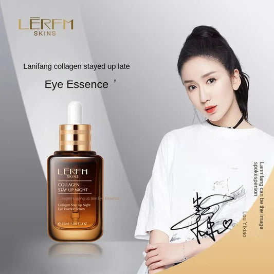 LERFM  Fangke Collagen Stay up Late Eye Essence55mlTight Elastic Moisturizing and Smoothing Eye Cream Skin Care Wholesale