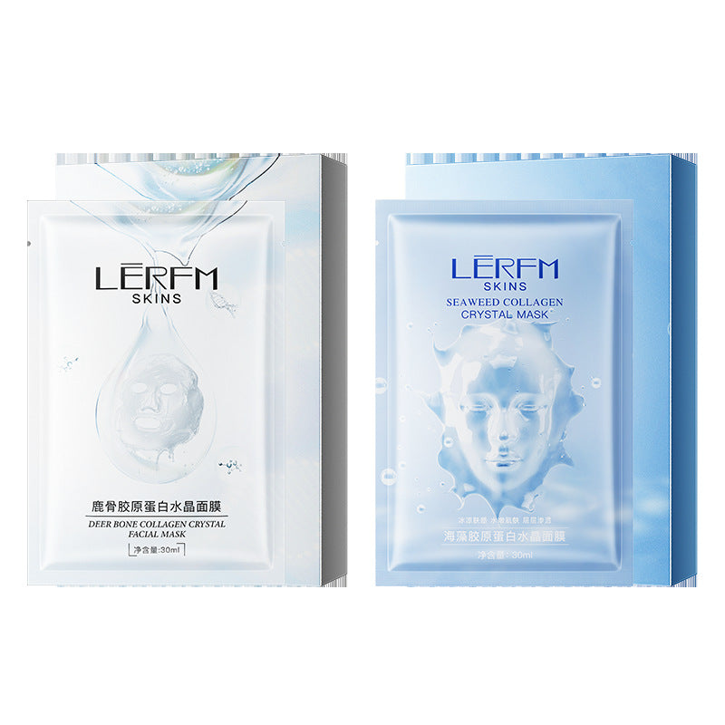 LERFM Deer Bone Seaweed Collagen Crystal Mask Moisturizing Mask Soluble Transparent Gold Crystal Facial Mask