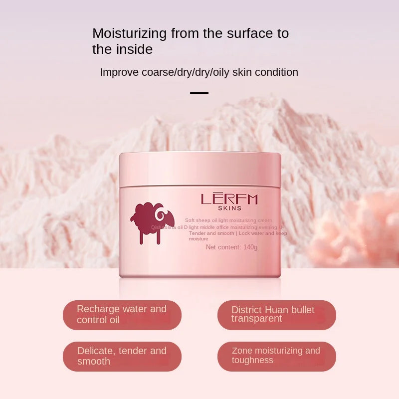 LERFM  Fangke Lanolin Light Moisturizing Facial Cream Moisture Replenishment Tender, Smooth and Bright Autumn and Winter Skin Care Cream Can Be Used for Hair Generation