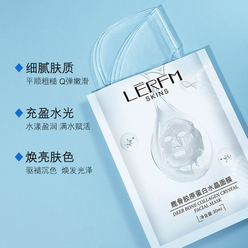 LERFM Deer Bone Seaweed Collagen Crystal Mask Moisturizing Mask Soluble Transparent Gold Crystal Facial Mask